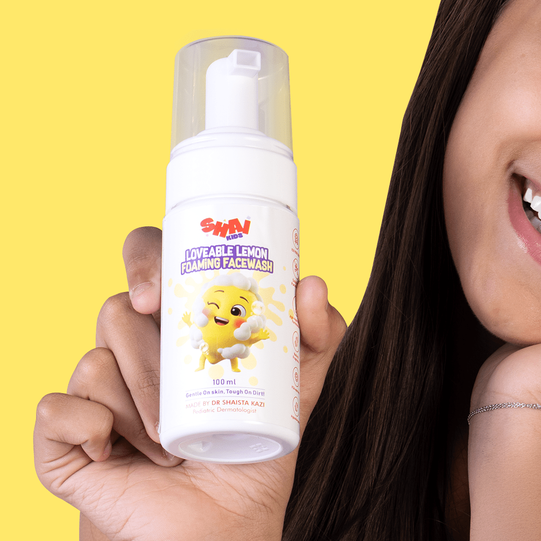 SHAI Kids Lemon Foaming Facewash – Mild & Gentle Kids Face Wash - Shai Kids