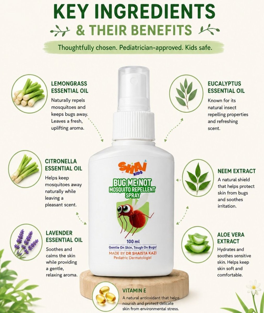 SHAI Kids Mosquito Repellent Spray – Safe & Gentle Bug Protection for Kids - Shai Kids