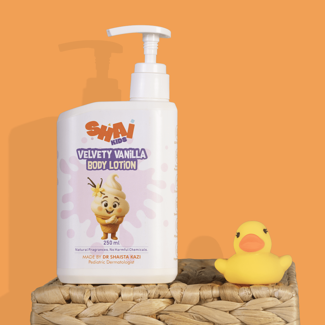 SHAI Kids Velvety Vanilla Body Lotion – With Shea Butter, Cocoa Butter & Aloe Vera - Shai Kids